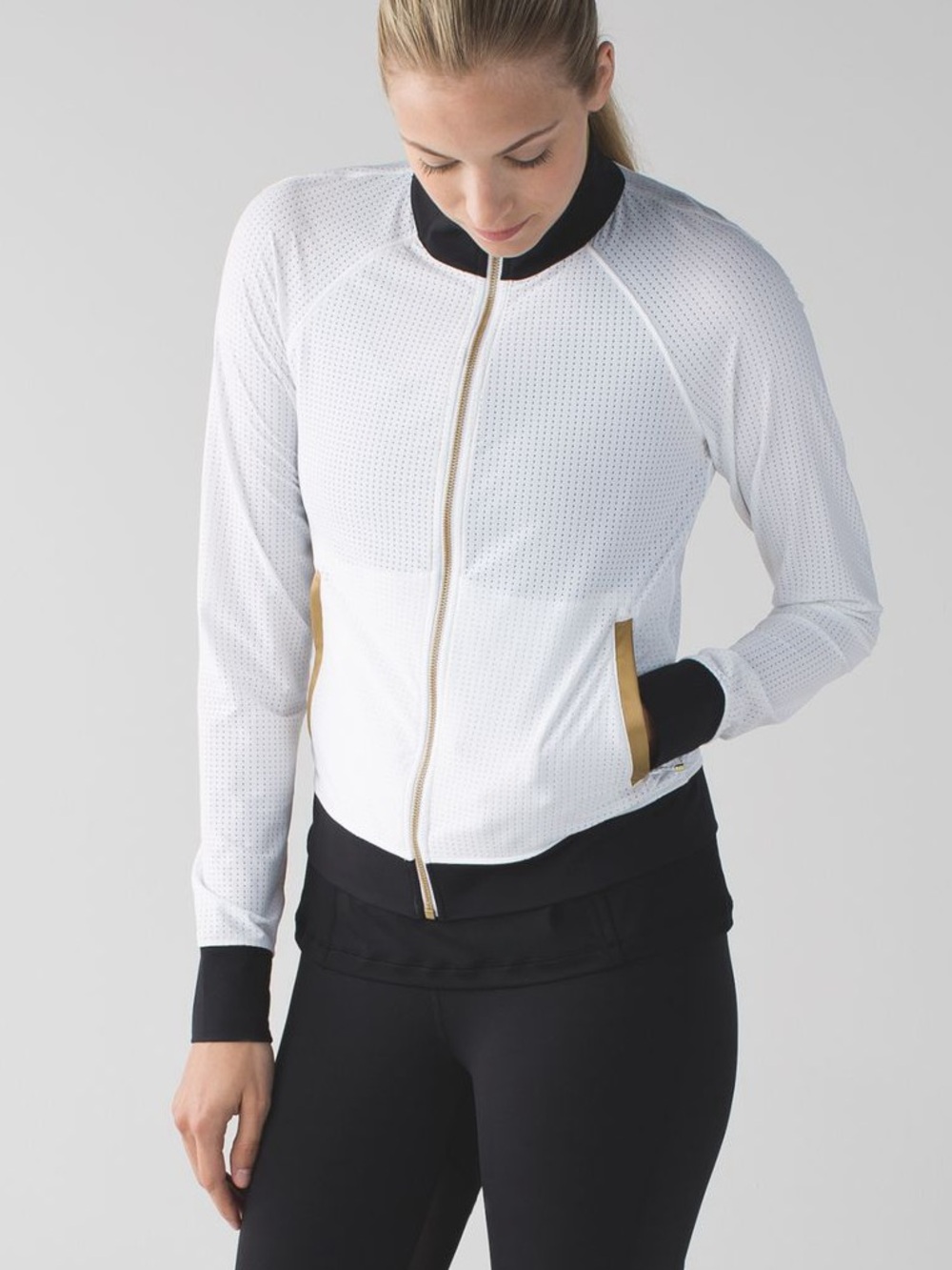 Lululemon Sweaty Or Not Lightweight perforated Athletic Jacket